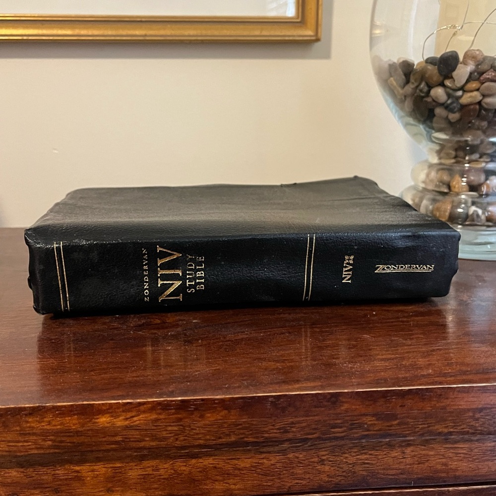 NIV Zondervan Study Bible Black Bonded Leather  2002